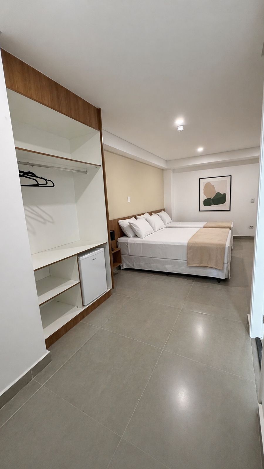 Ambiente interno do Quarto Duplo do Smart Hotel